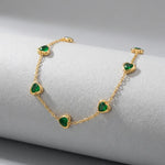 Francia Green Heart Bracelet
