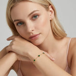 Francia Green Heart Bracelet