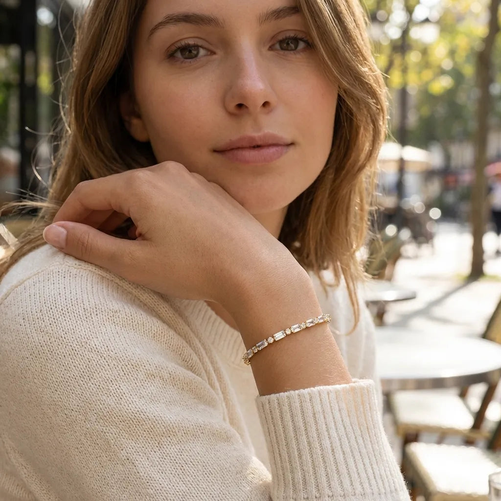 Aurélie Crystal Tennis Bracelet