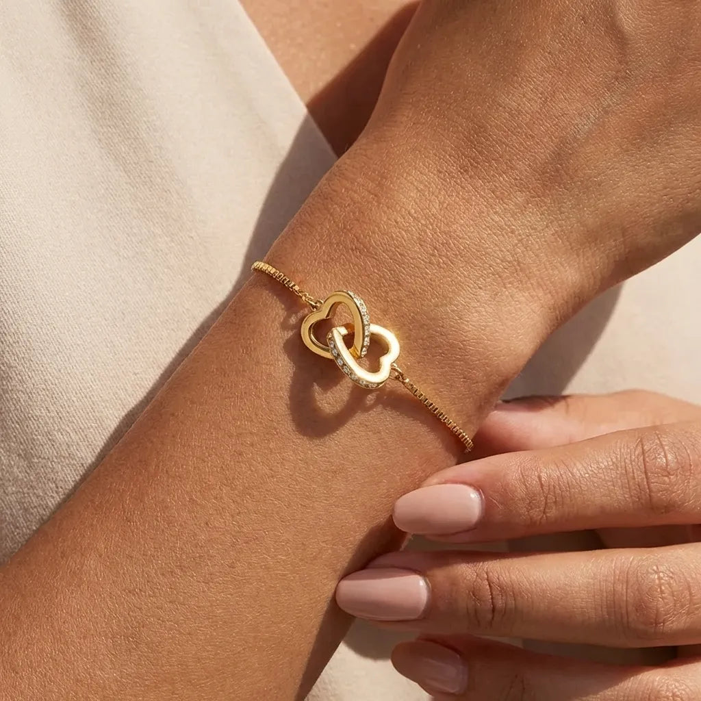 Sofia Linked Hearts Bracelet