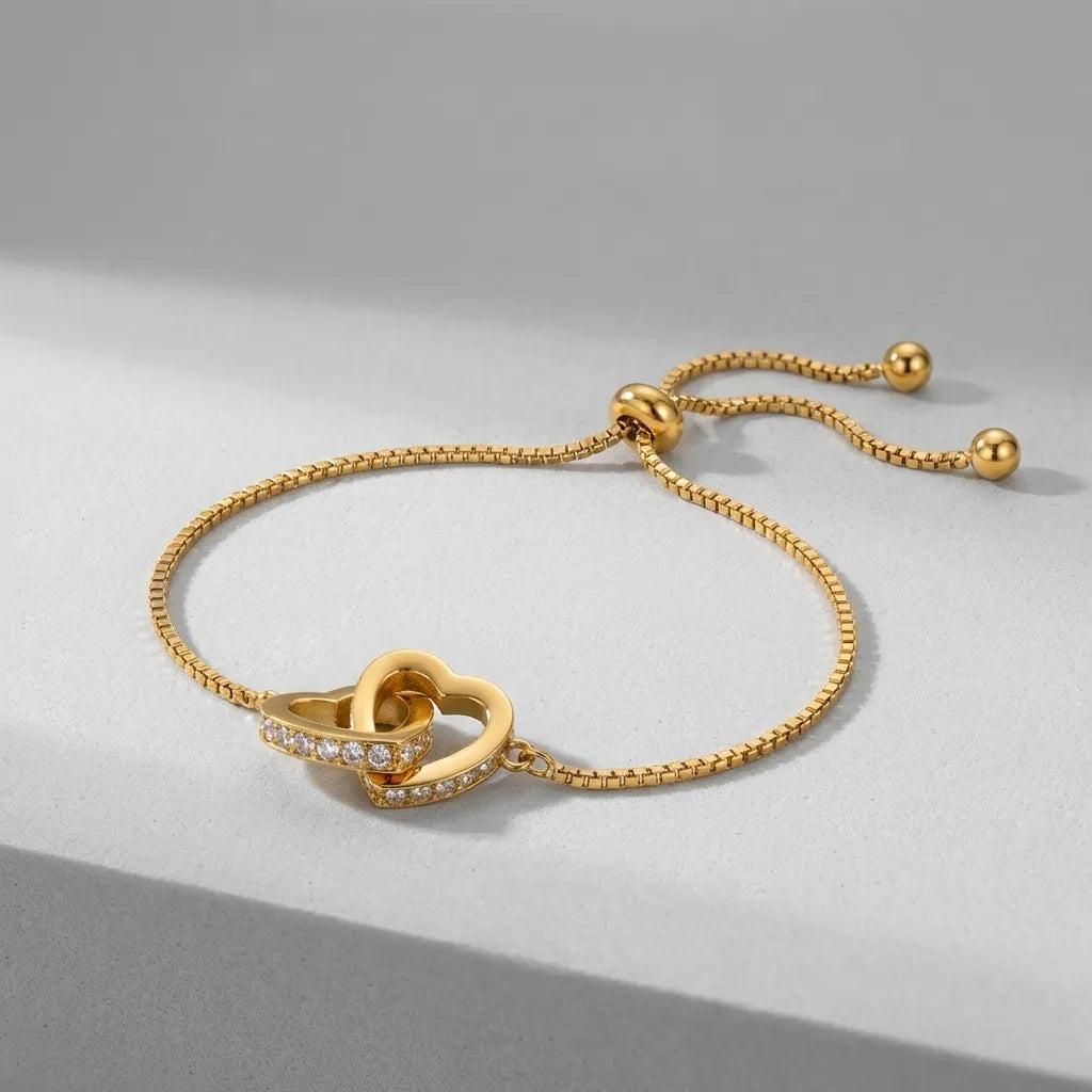 Sofia Linked Hearts Bracelet