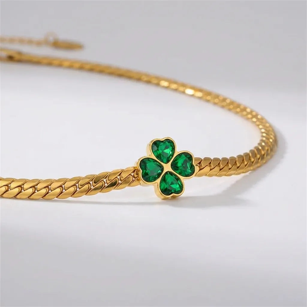Emerald Clover Necklace