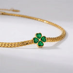 Emerald Clover Necklace