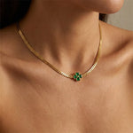 Emerald Clover Necklace