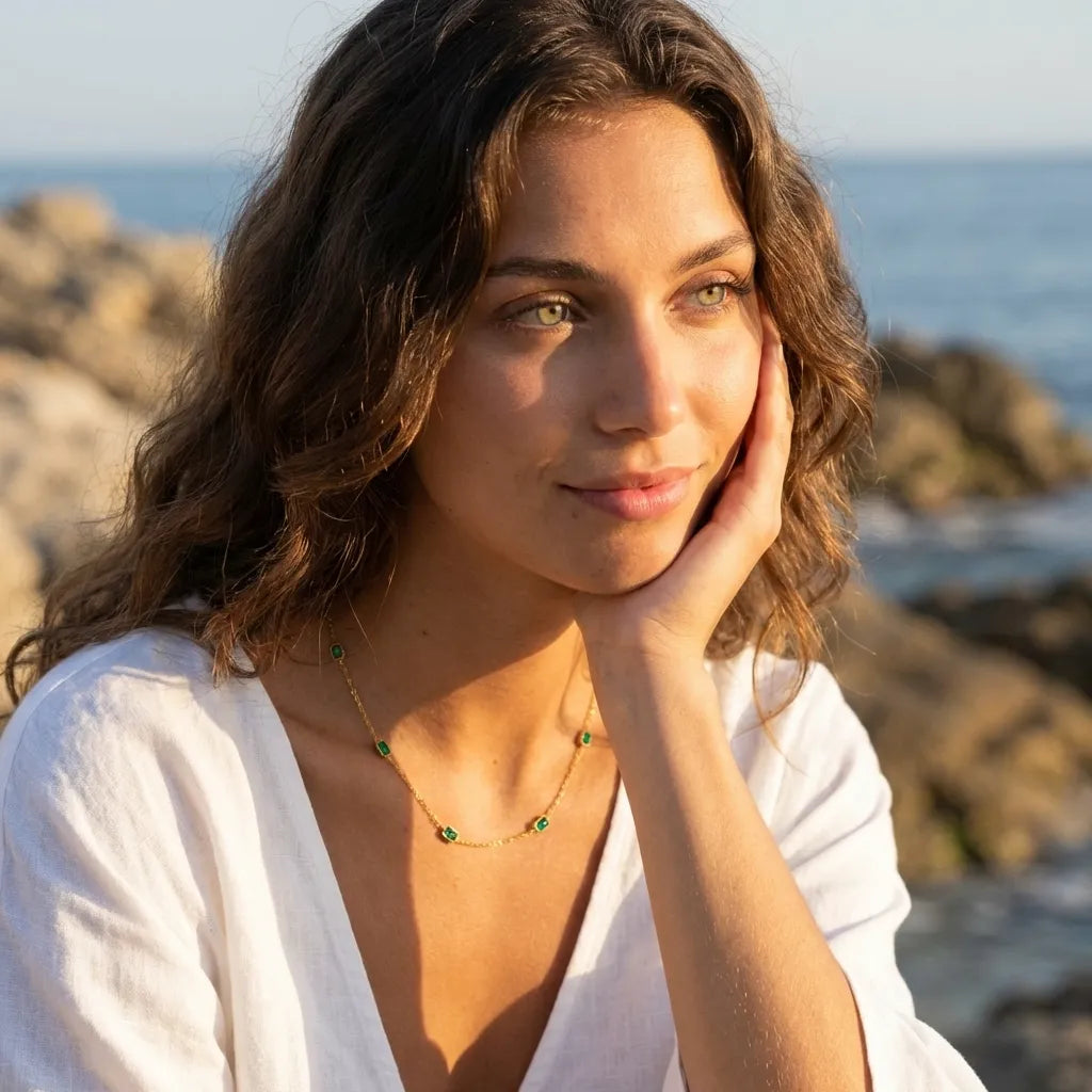 Francia Green Necklace