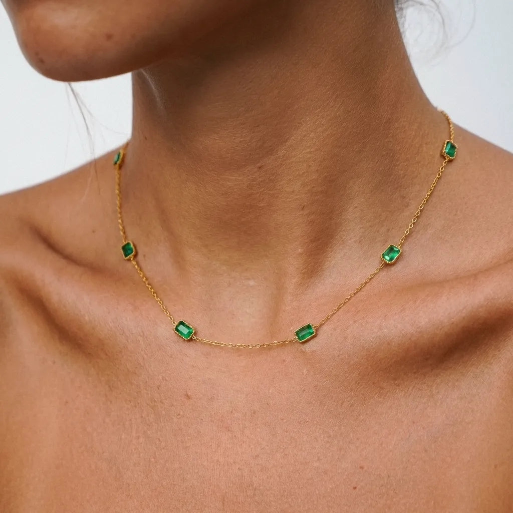 Francia Green Necklace