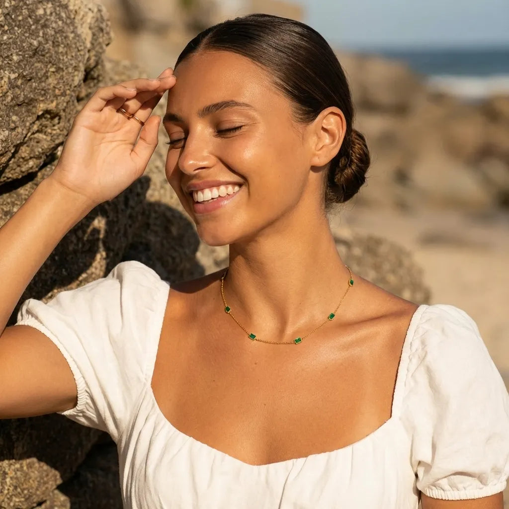 Francia Green Necklace