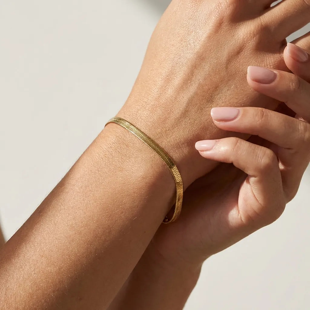 Elizabeth Gold Herringbone Bracelet