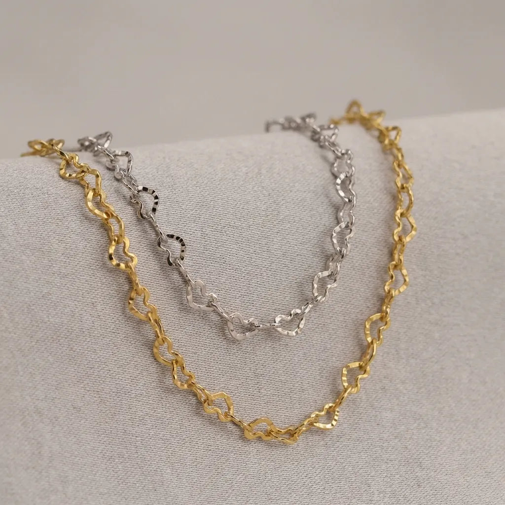 Élodie Chain Heart Necklace