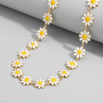 Fiona White Flowers Necklace