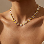Fiona White Flowers Necklace