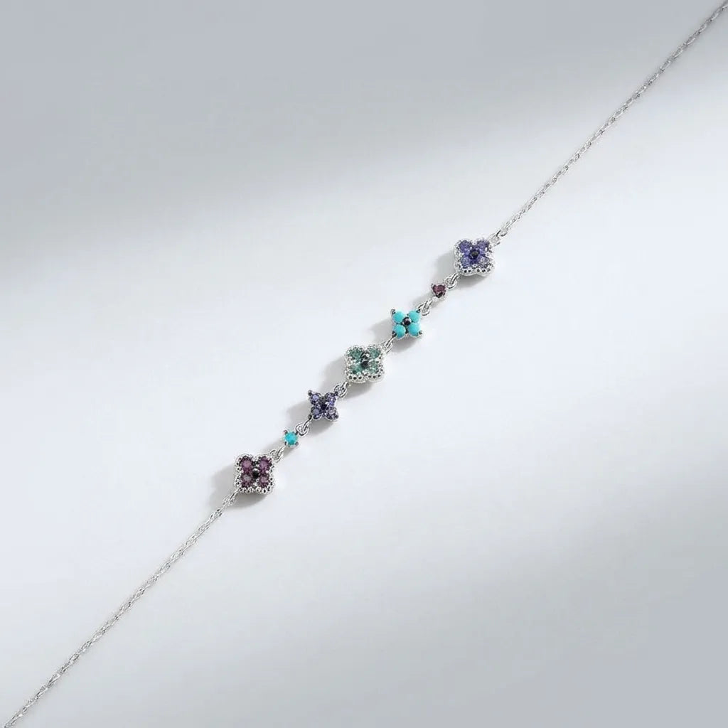 Aurélie Silver Cluster Bracelet