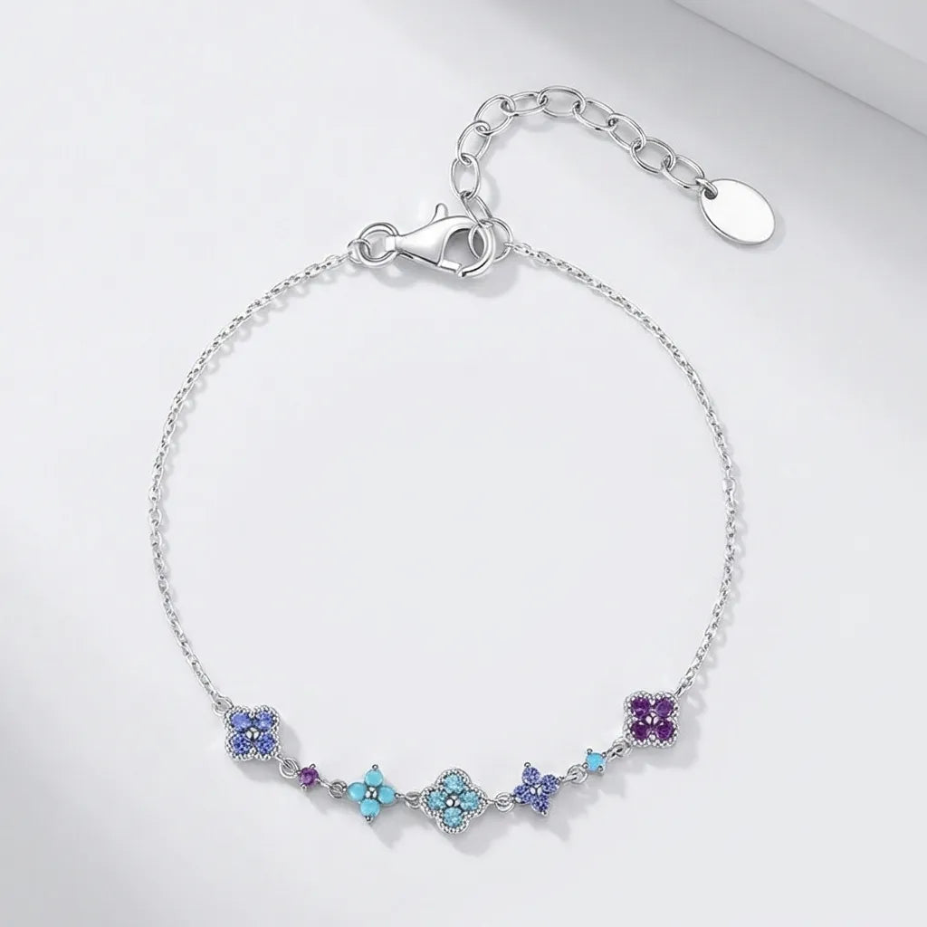 Aurélie Silver Cluster Bracelet