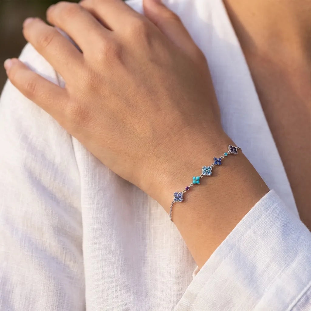 Aurélie Silver Cluster Bracelet