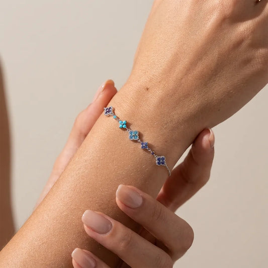 Aurélie Silver Cluster Bracelet