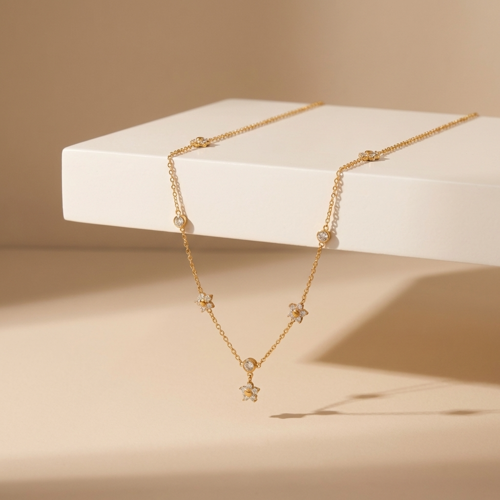 Mia Flower Crystal Necklace