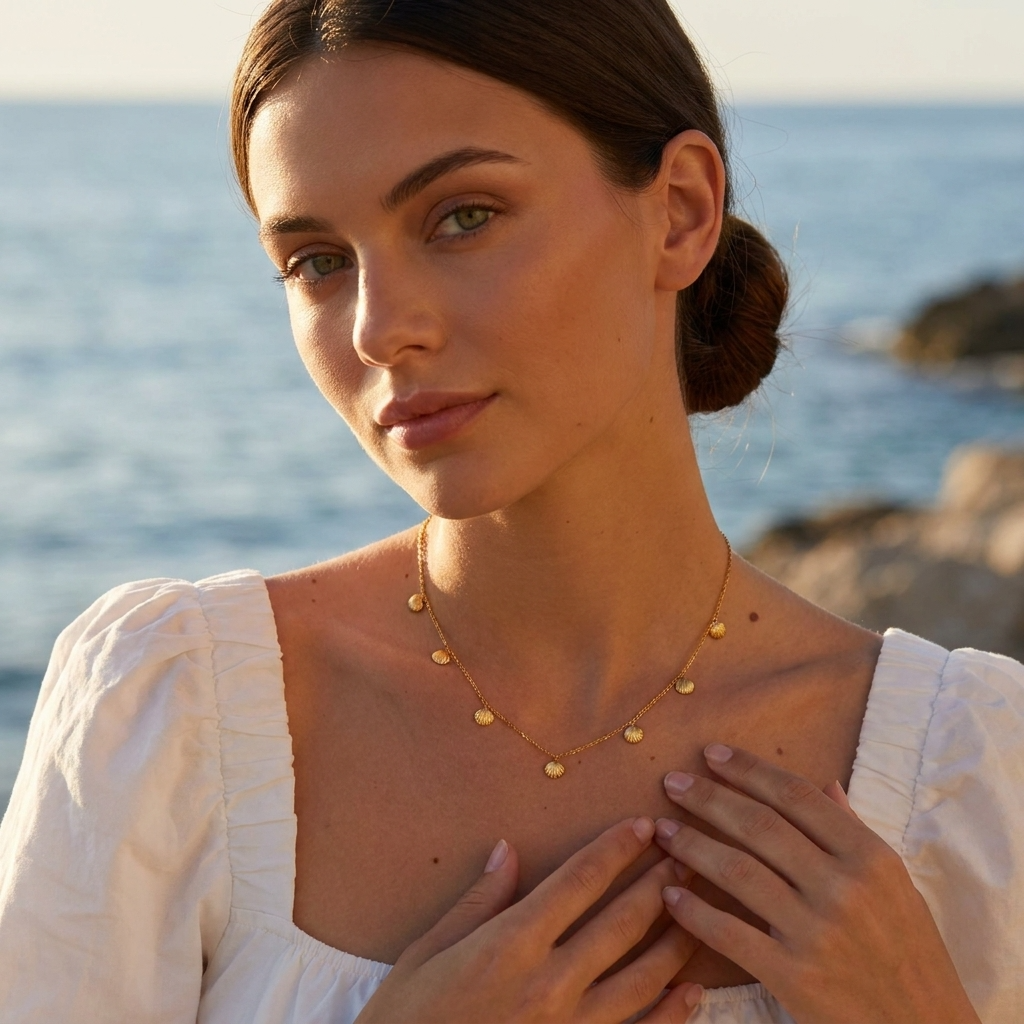 Sirena Gold Shell Necklace