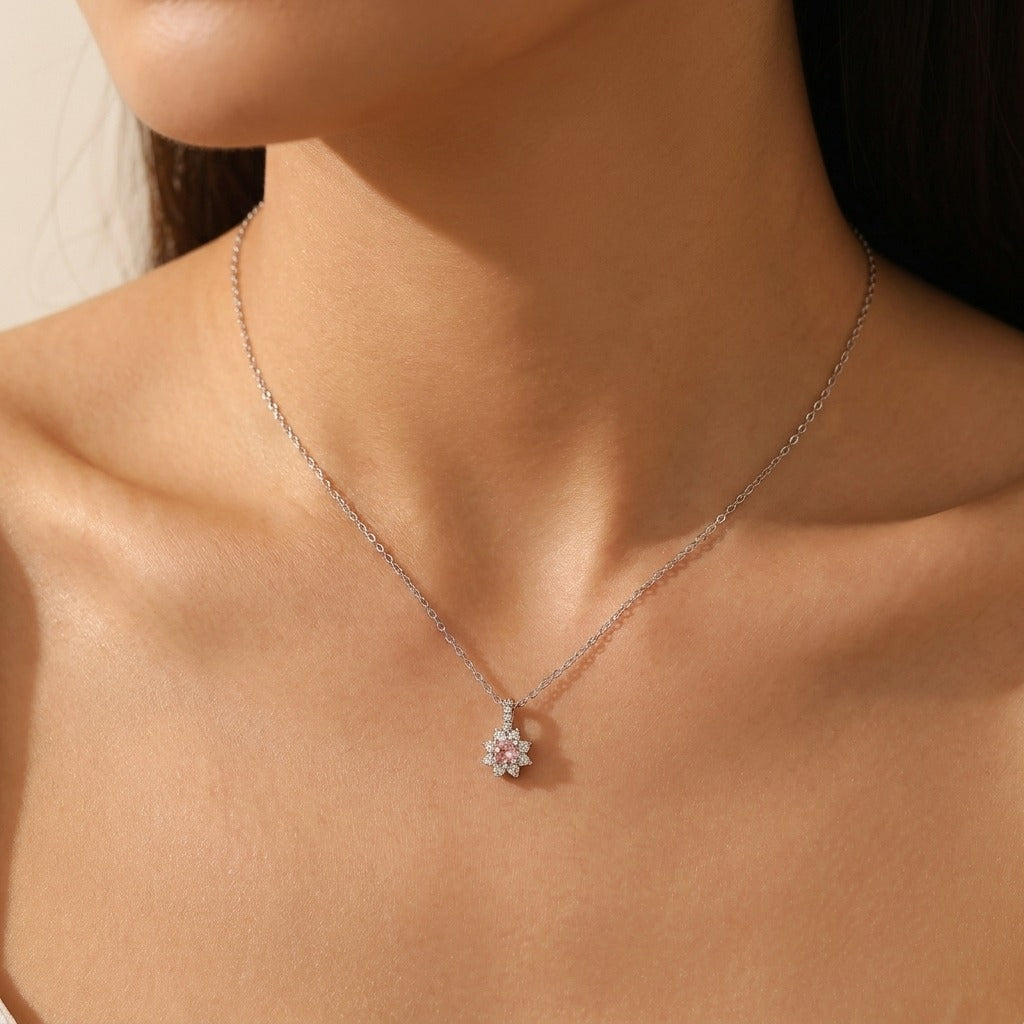 Juliette Rosé Crystal Necklace