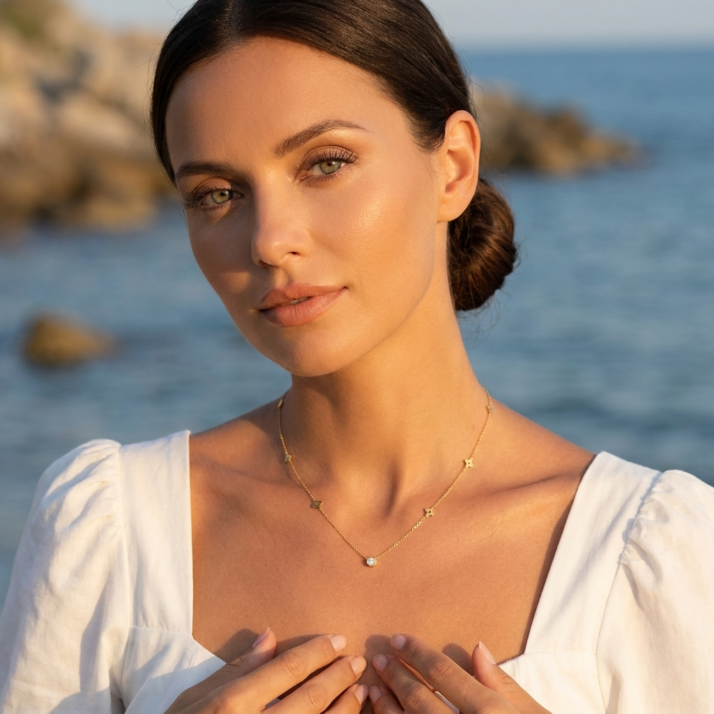 Élina Dainty Clover Necklace