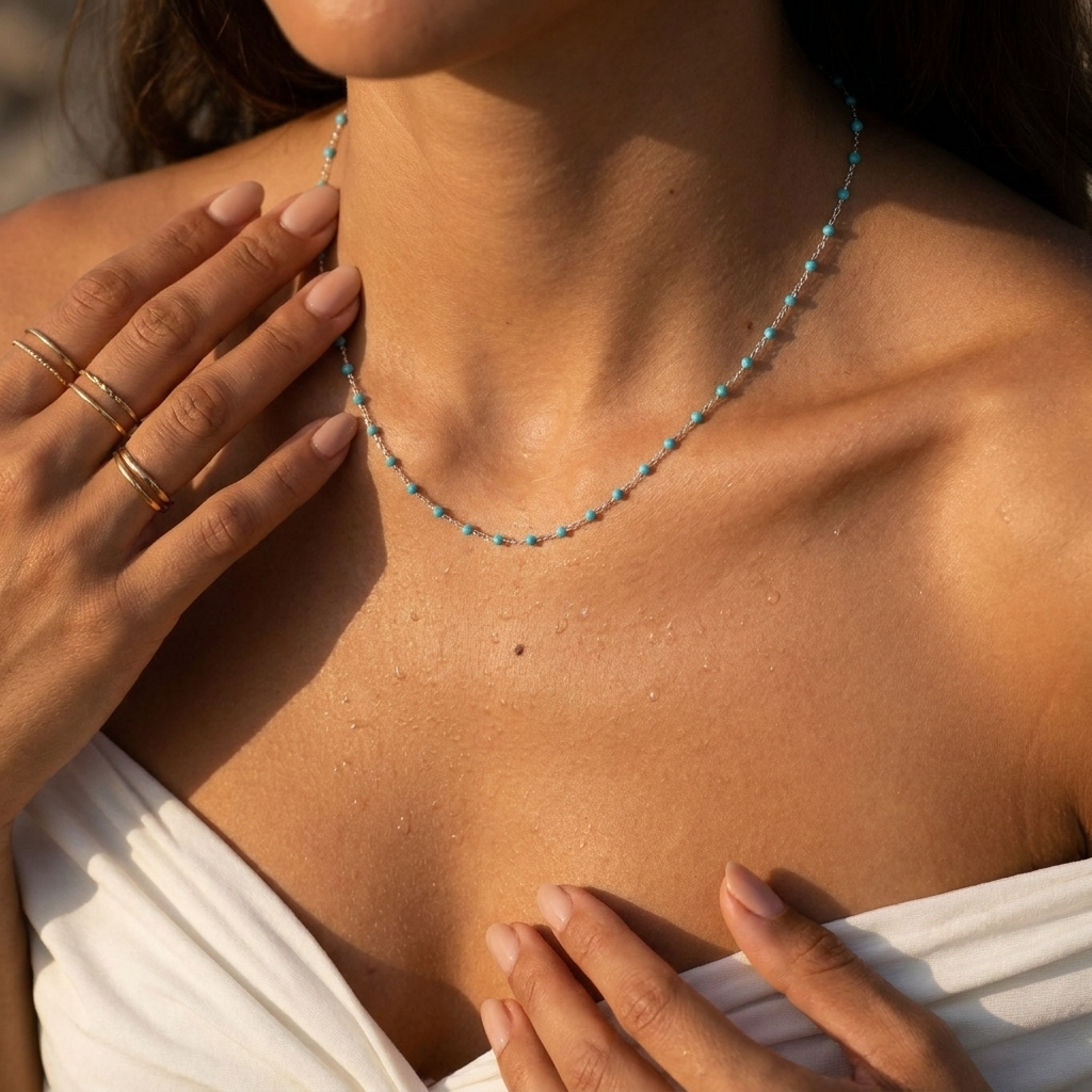 Capri Turquoise Chain Necklace