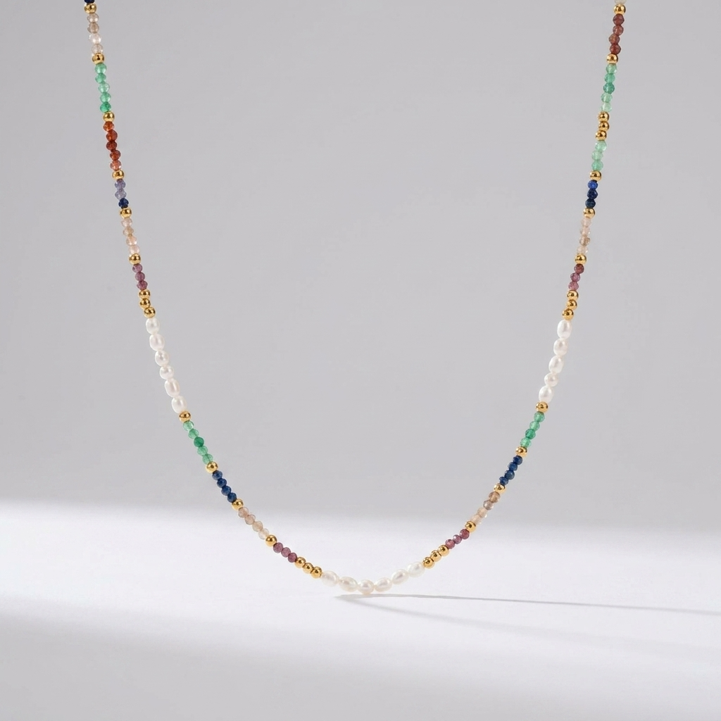 Sienna Rainbow Beaded Necklace