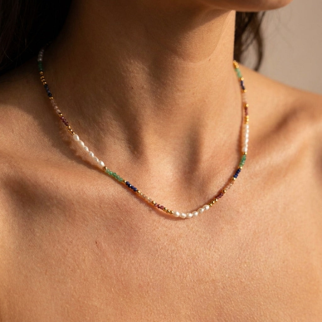 Sienna Rainbow Beaded Necklace