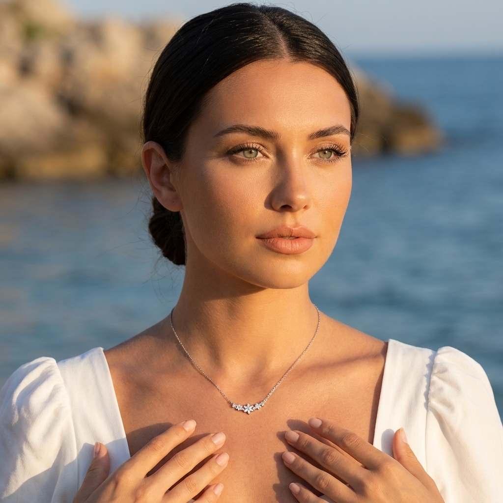 Camille Floral Sparkle Necklace