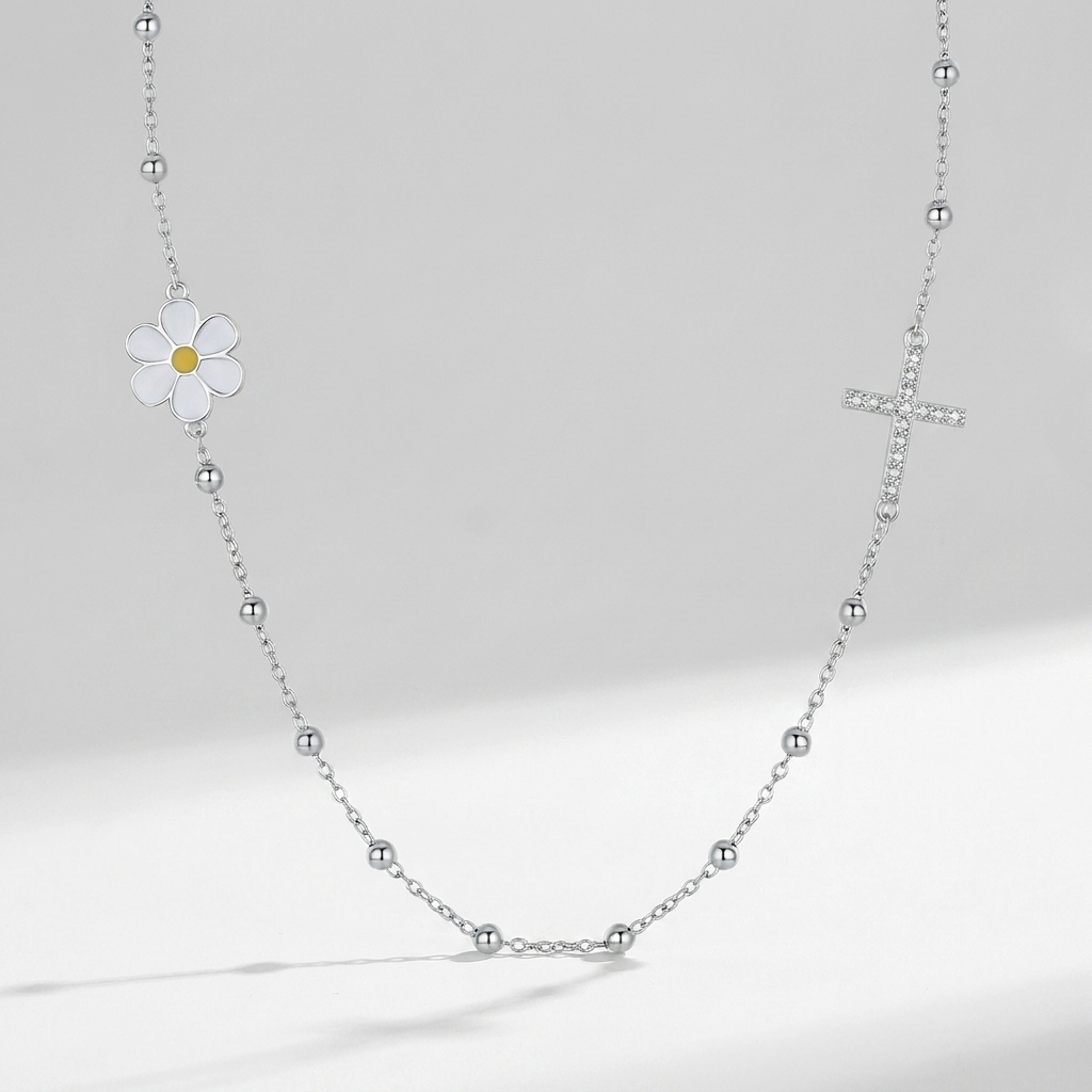 Elise Marguerite Croix Necklace