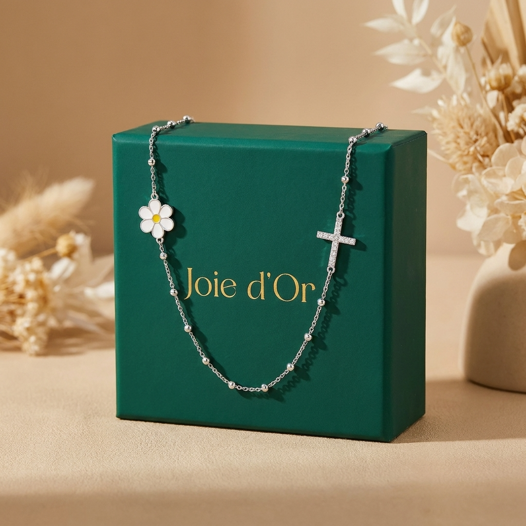 Elise Marguerite Croix Necklace