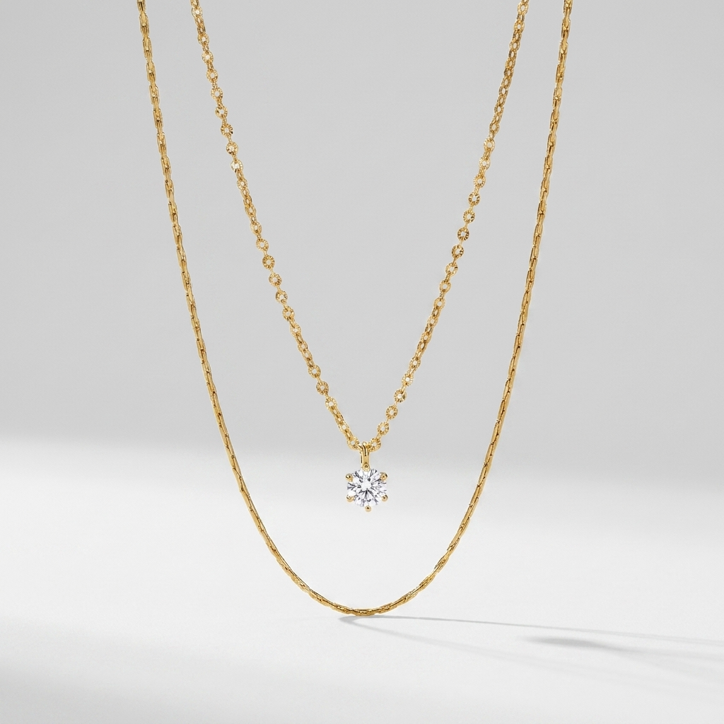 Diana Crystal Layered Necklace