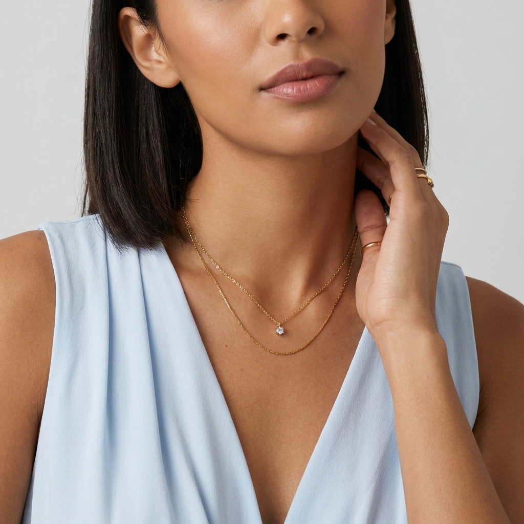 Diana Crystal Layered Necklace