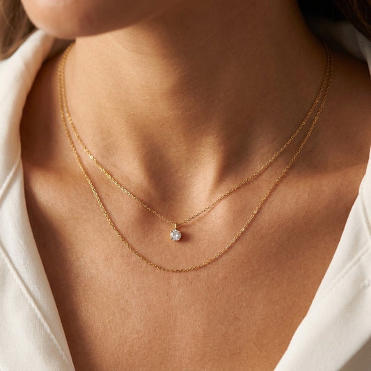 Diana Crystal Layered Necklace