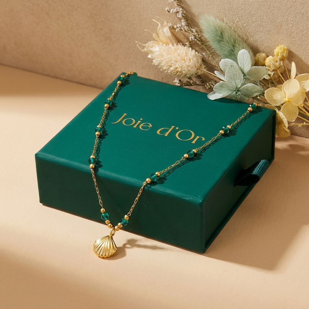 Alla Gold Shell & Beads Necklace