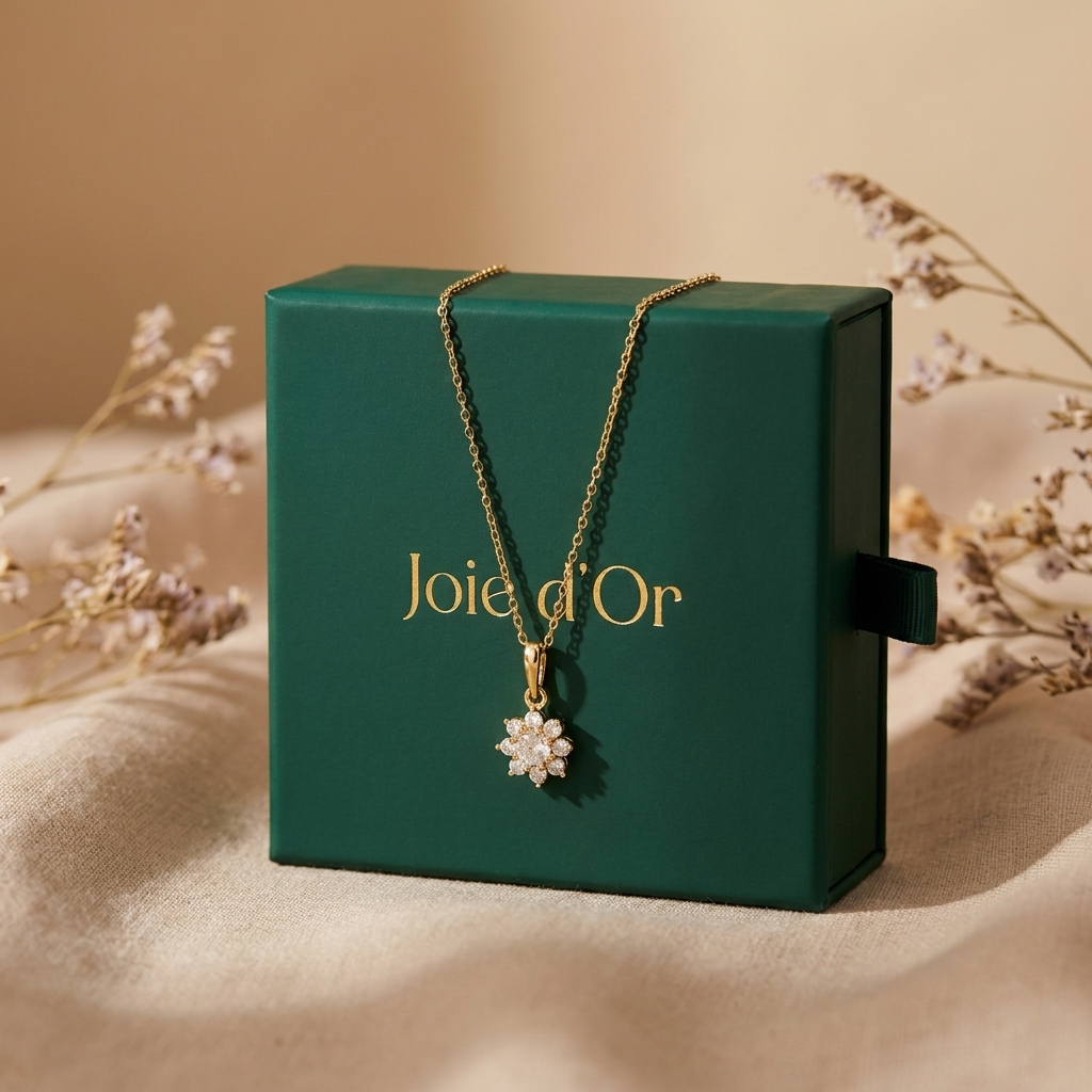 Elisa Crystal Flower Necklace