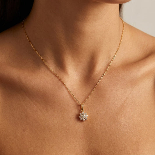 Elisa Crystal Flower Necklace
