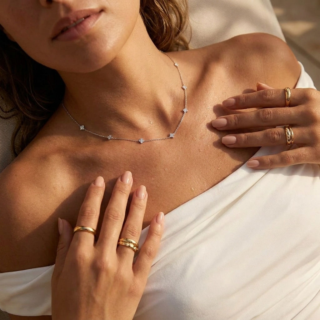 Mia Dainty Crystal Necklace