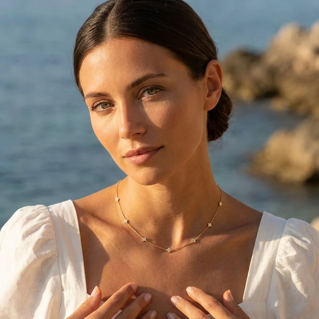 Mia Dainty Crystal Necklace
