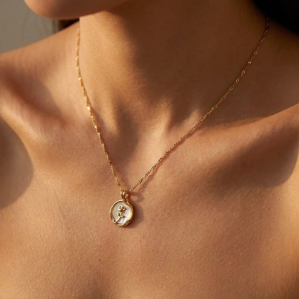 Rose Gold Pendant Necklace