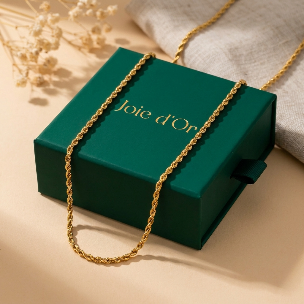 Calle Rope Chain Gold Necklace