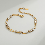 Léa Paperclip Tennis Bracelet
