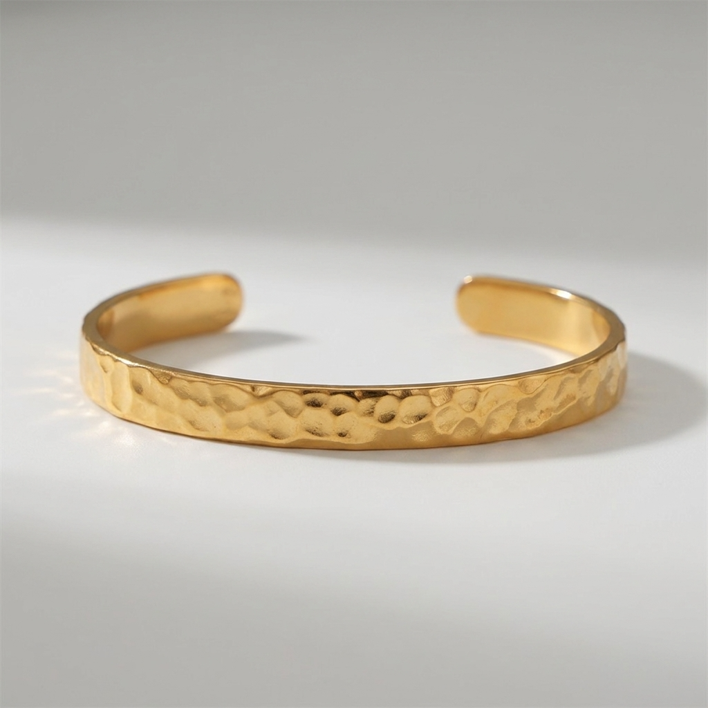 Emma Hamered Gold Bangle