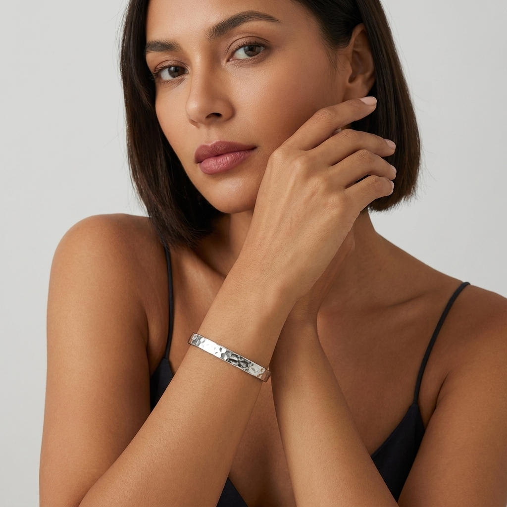 Emma Hamered Gold Bangle