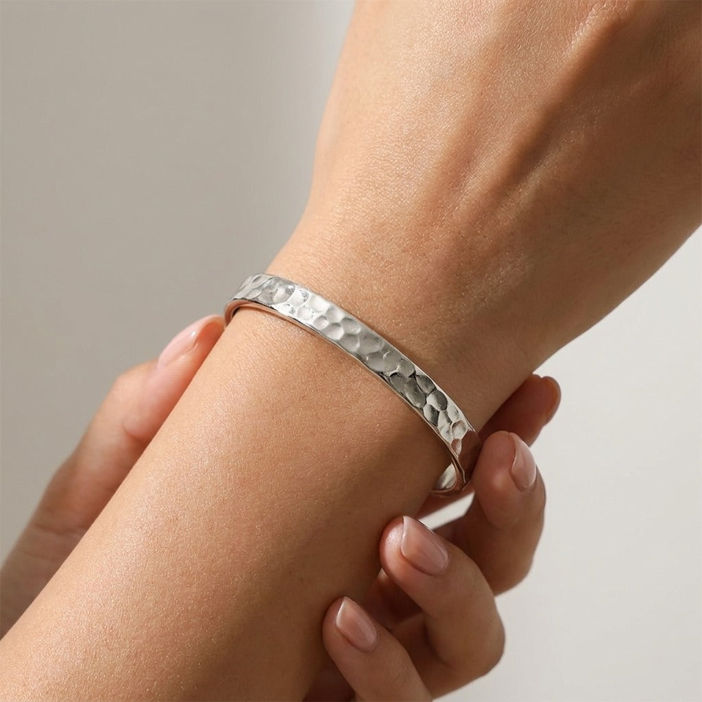 Emma Hamered Gold Bangle