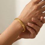 Emma Hamered Gold Bangle