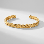 Emma Twist Bold Gold Bangle