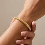Emma Sculpted Gold Bangle