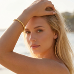 Emma Sculpted Gold Bangle