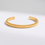 Emma Sculpted Gold Bangle