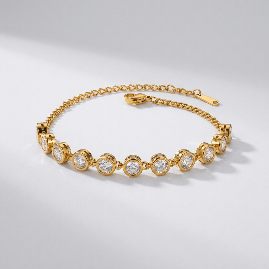 Léa Round Tennis Bracelet