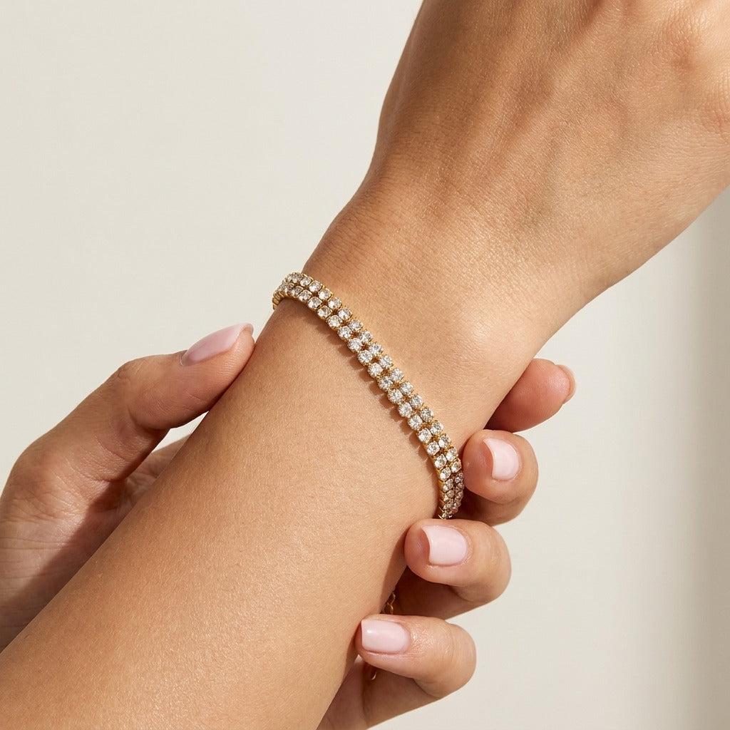 Léa Double Tennis Bracelet